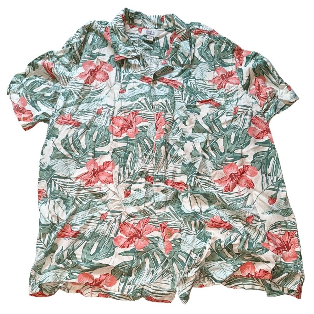 Croft & Barrow Lightweight Short Sleeve Shirt Size XL